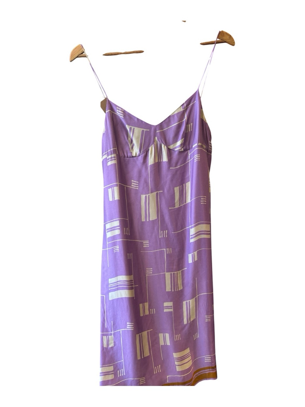 Dries Van Noten Lavender Printed Slip Dress
